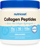 Front view of Nutricost Collagen Peptides Powder 4 oz Unflavored