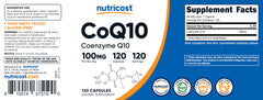 Third-party testing badge on Nutricost CoQ10 packaging indicating quality control