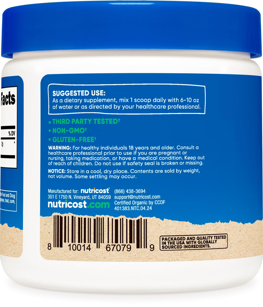 Cordyceps powder label ingredients and supplement facts