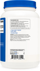 1kg container label showing Non-GMO, Vegetarian, Gluten Free and Third-Party Tested