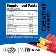 Serving scoop showing 5,000mg creatine monohydrate per serving