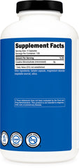 Nutrition facts label for Nutricost Creatine Monohydrate