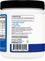 Front view of Nutricost Creatine Monohydrate + Hydration container (30 servings)