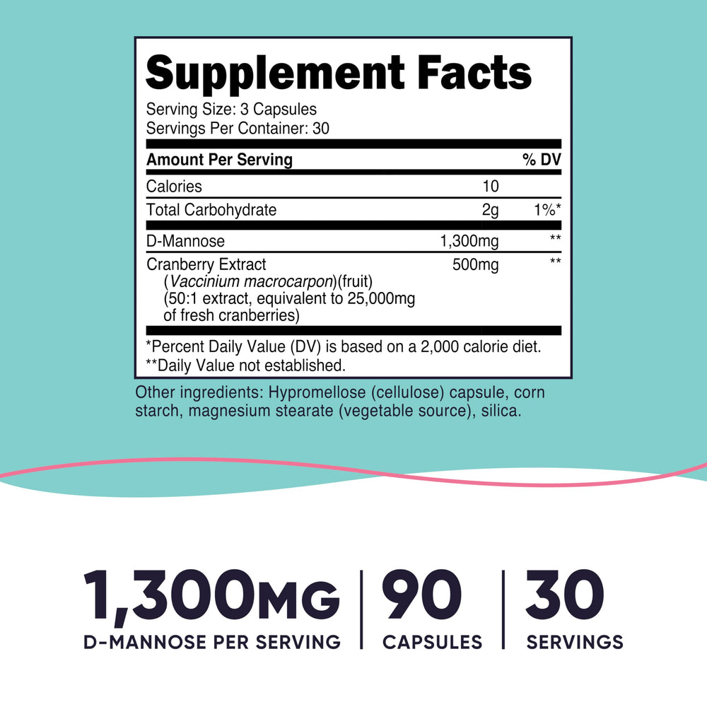 Nutricost D-Mannose Cranberry supplement packaging