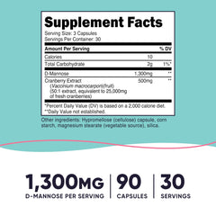 Nutricost D-Mannose Cranberry supplement packaging