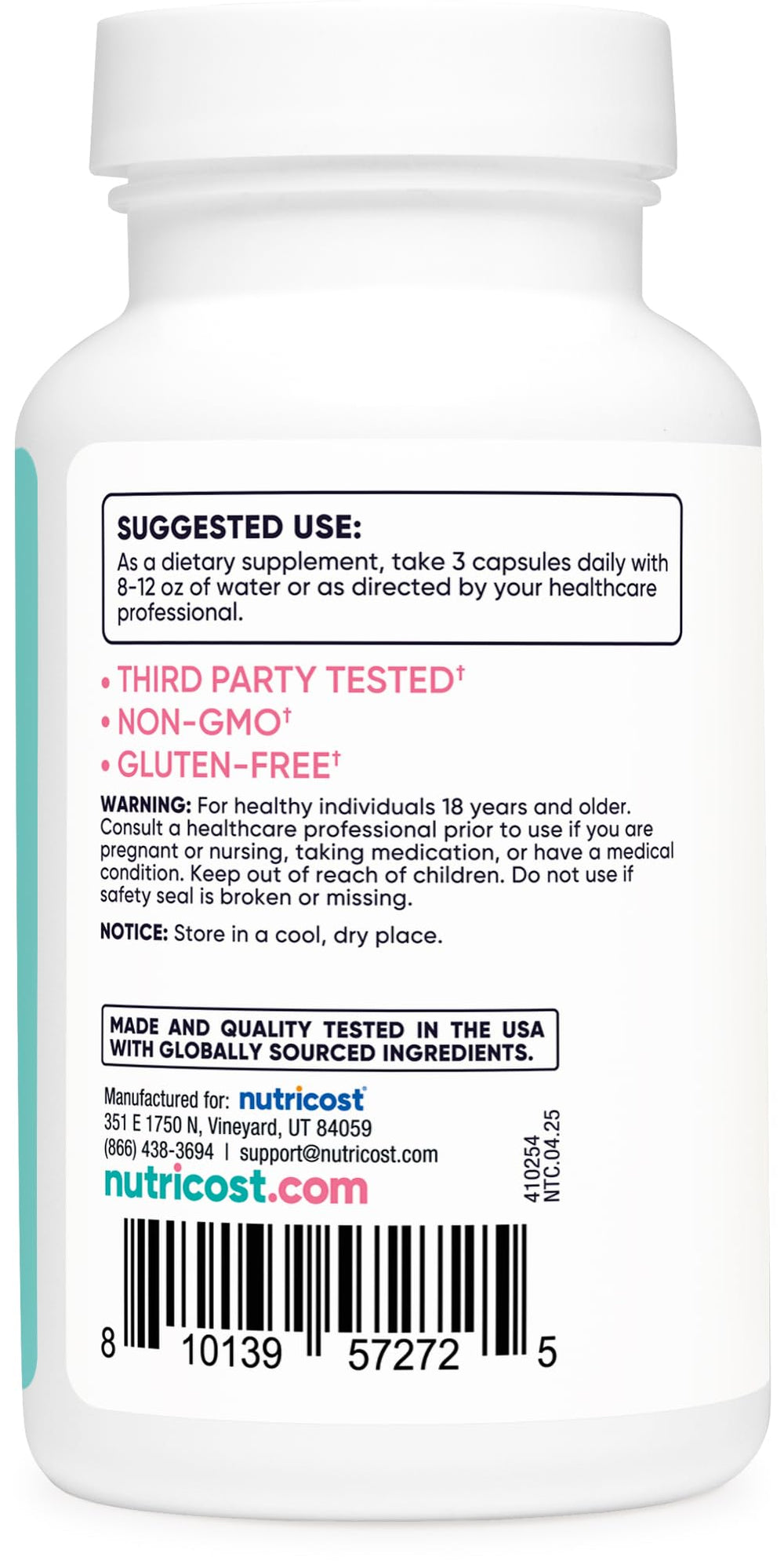 90 capsules displayed for product photography