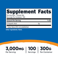 Nutricost DAA powder scoop in-use for easy serving.