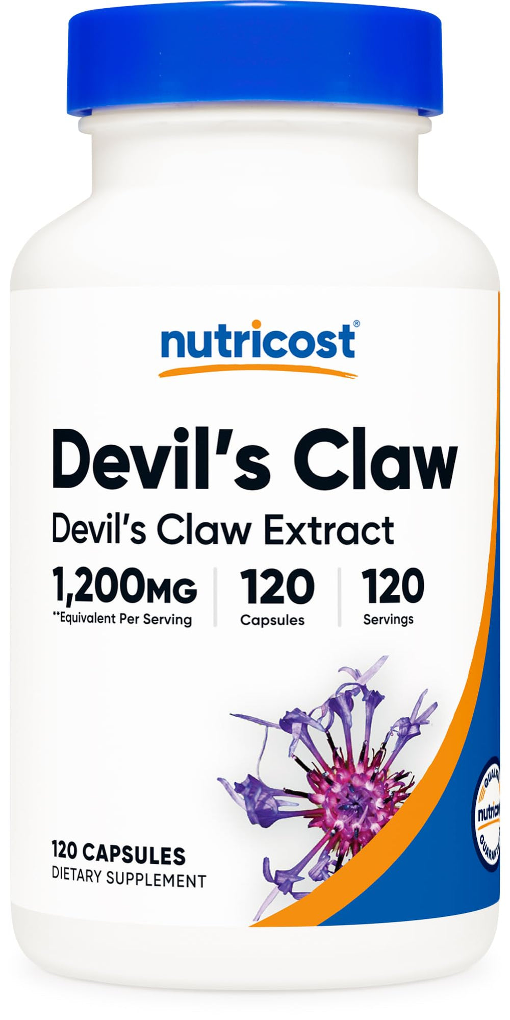Nutricost Devils Claw 1200mg bottle with label