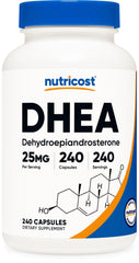 Nutricost DHEA 25mg 240-capsule bottle hero image