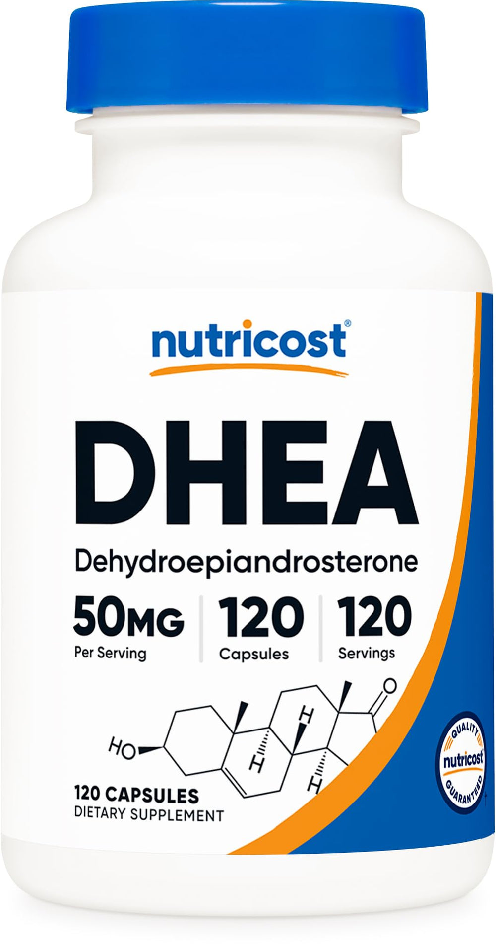 Nutricost DHEA 50mg bottle front view