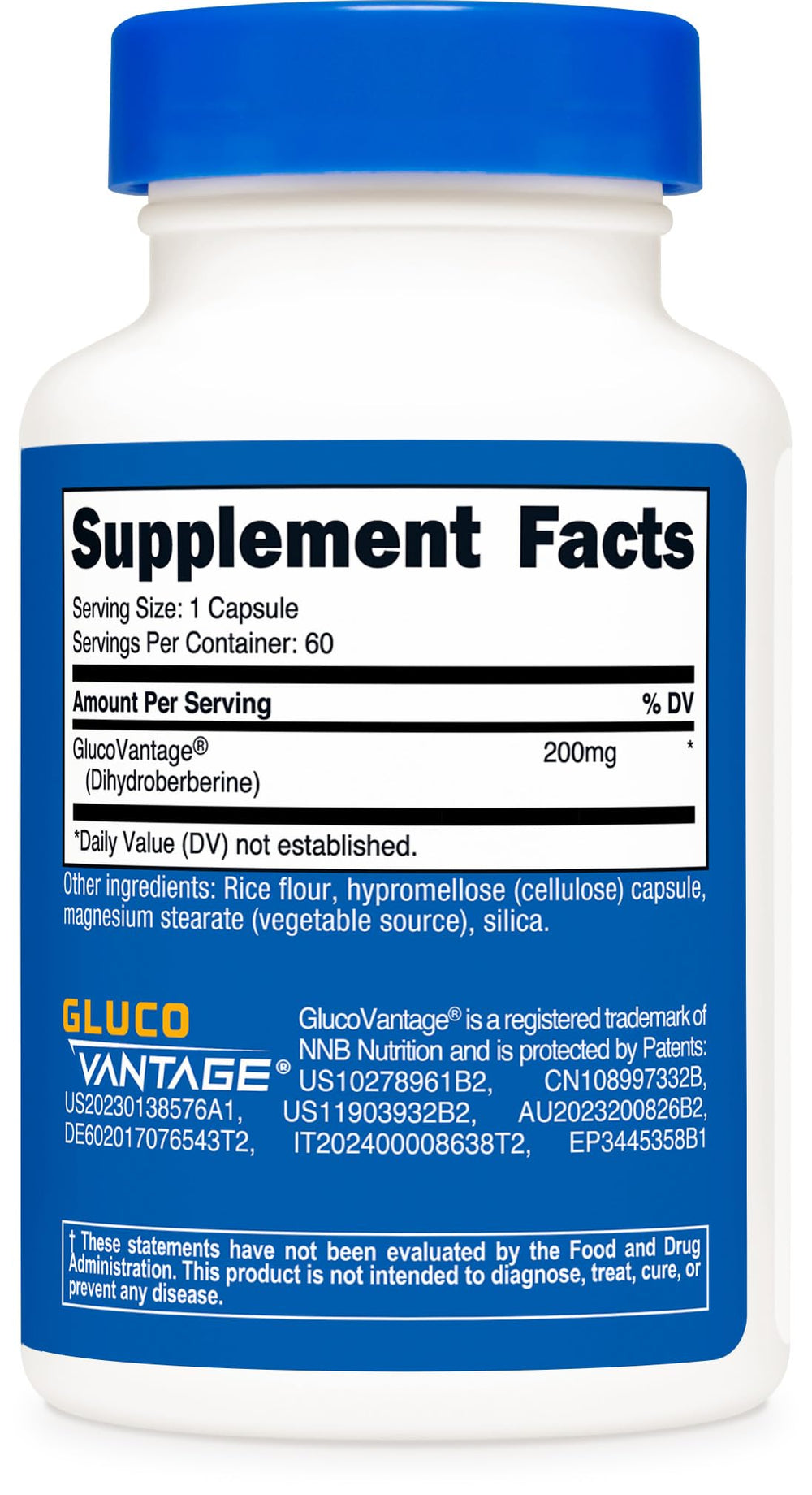 GlucoVantage trademark with Nutricost berberine product branding