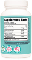 Nutricost DIM third-party tested seal indicating product reliability.