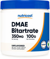 Nutricost DMAE-Bitartrate powder bottle (100 g)