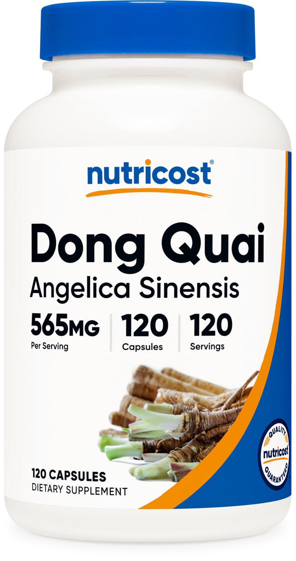 Nutricost Dong Quai 565mg bottle - 120 vegetarian capsules