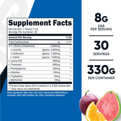 Container of Nutricost EAA Powder POG with scoop