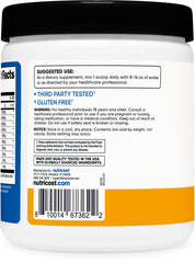 Nutrition information graphic for EAA powder