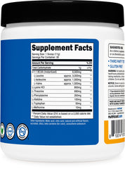 Serving scoop of Nutricost EAA Powder POG being poured