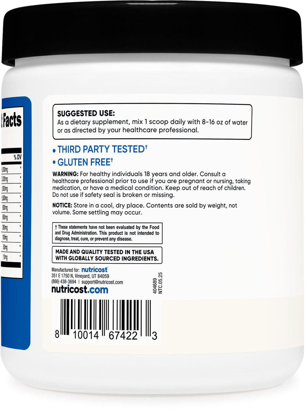 Product tested by ISO-accredited laboratories for safety and quality