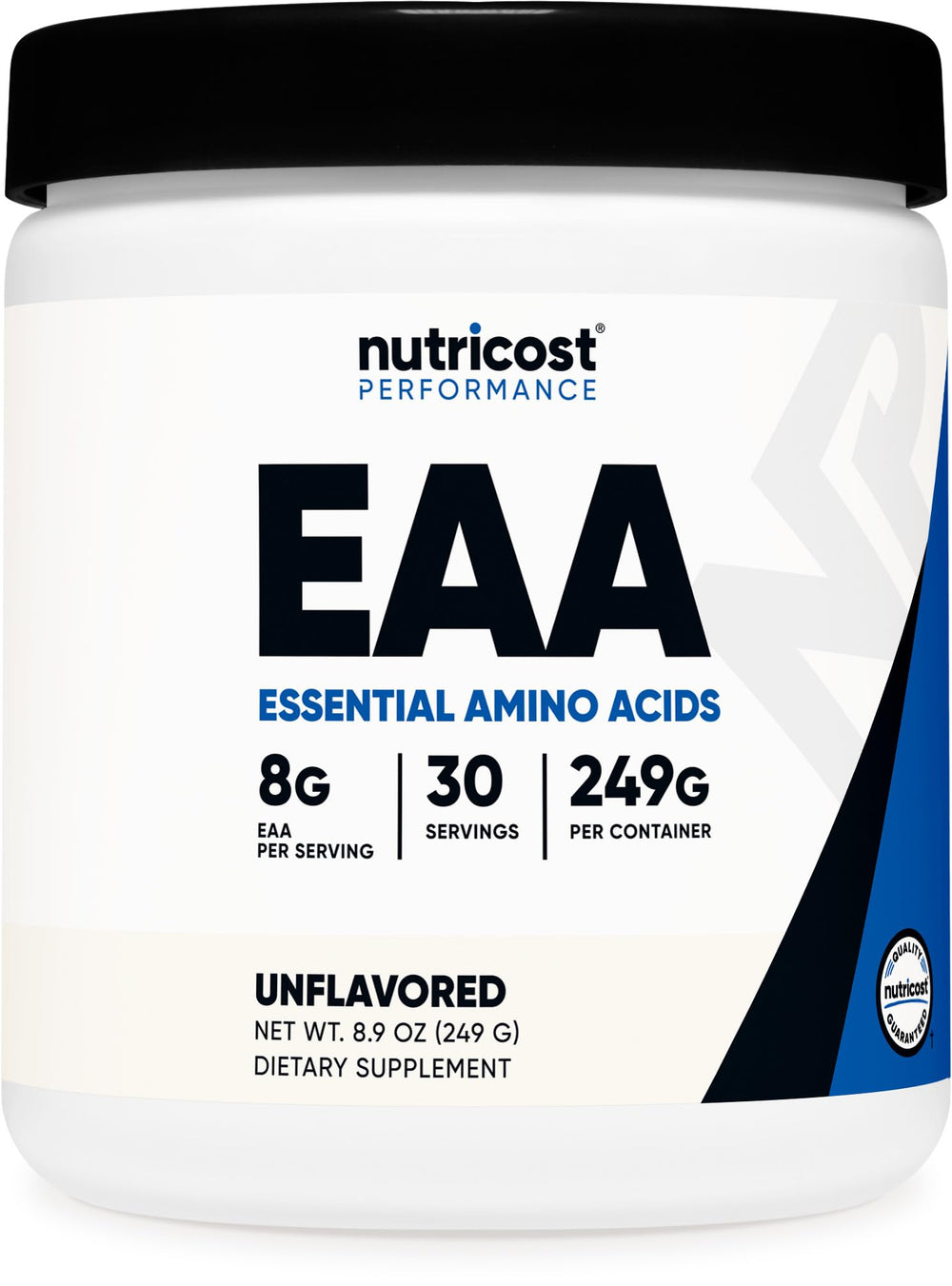 Nutricost EAA Powder Unflavored 30 Servings container