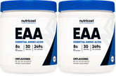 Nutricost EAA Powder Unflavored two-pack front view