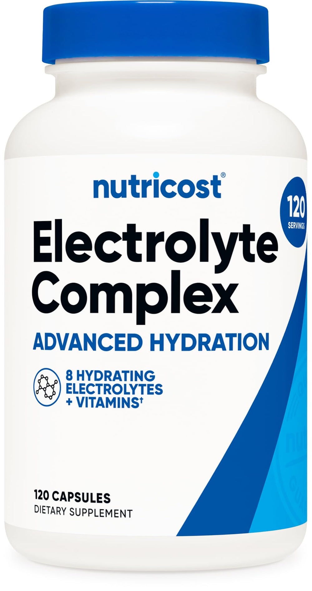 Nutricost Electrolyte Complex Advanced Hydration bottle - front view