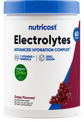 Nutricost Electrolyte Complex Powder Grapes flavor container front view