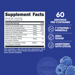 Scooping Nutricost Electrolyte Complex Blue Raspberry powder