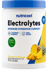 Nutricost Electrolytes Complex Pineapple Ice bottle for on-the-go hydration