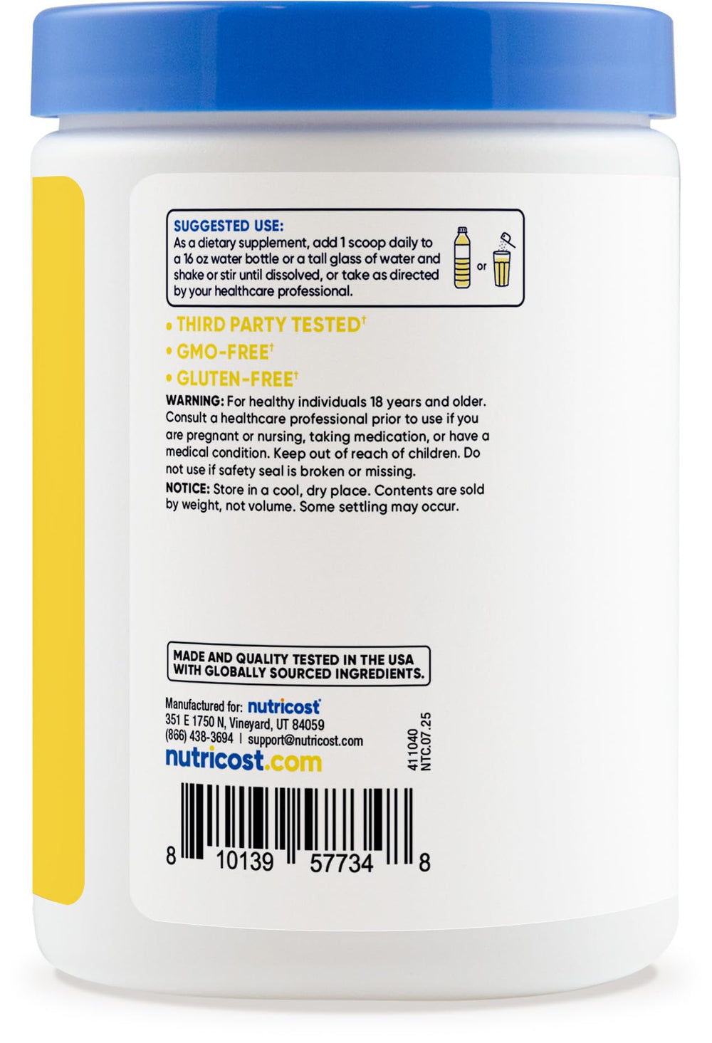 Nutricost Electrolytes Complex Pineapple Ice glass with mixed drink for refreshing hydration