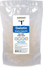 Nutricost empty gelatin capsules size 1-500 clear