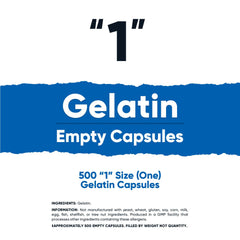 500-pack Nutricost empty gelatin capsules