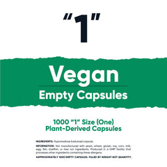 Close-up of Nutricost Plant-Derived Empty Capsules, allergen-free and GMP-certified