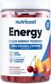 Nutricost Energy Complex Fruit Punch stickpack front label