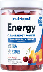 Nutricost Energy Complex Fruit Punch stickpack front label