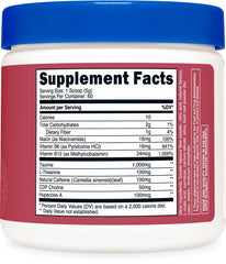 Nutricost energy powder box and scoop highlighting 60 servings for value