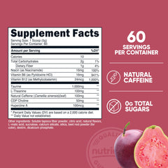 Nutricost powder stirred in glass fueling workouts with refreshing Passionfruit Guava flavor