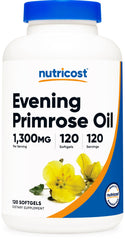 Nutricost Evening Primrose Oil bottle with 120 softgels
