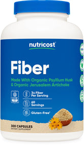 Nutricost Fiber Capsules bottle with 300 capsules