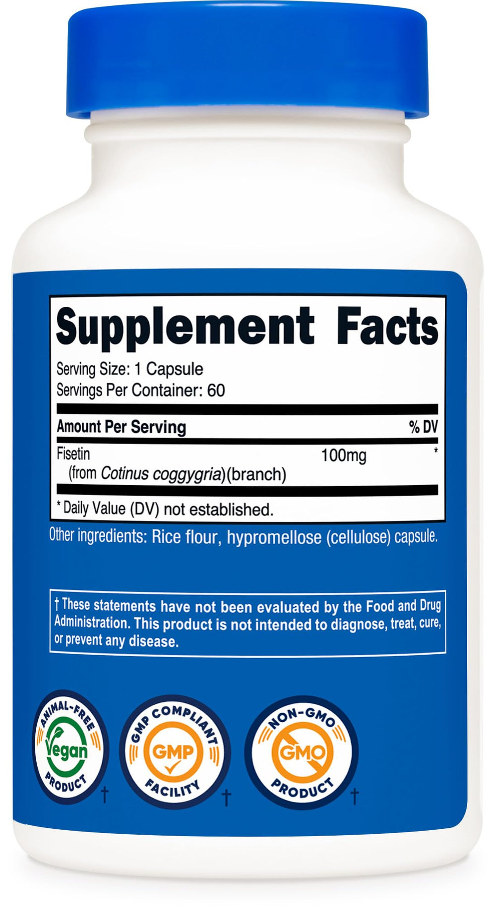 Nutricost Fisetin Capsules bottle and packaging