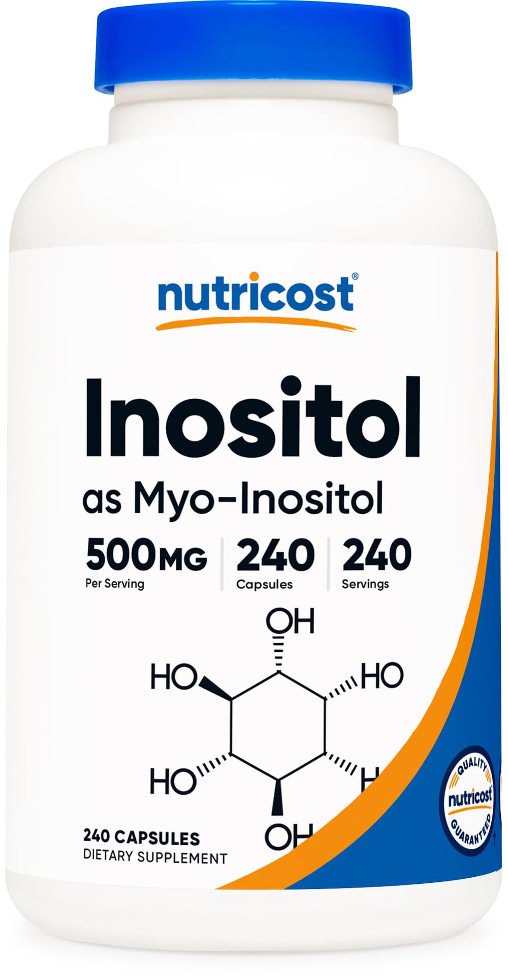 Nutricost front packaging showing bottle and label for quick identification and trust
