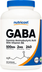 Nutricost GABA 500mg 240 capsules bottle