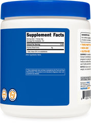 Nutricost Glycine Powder label highlights non-GMO and gluten-free features