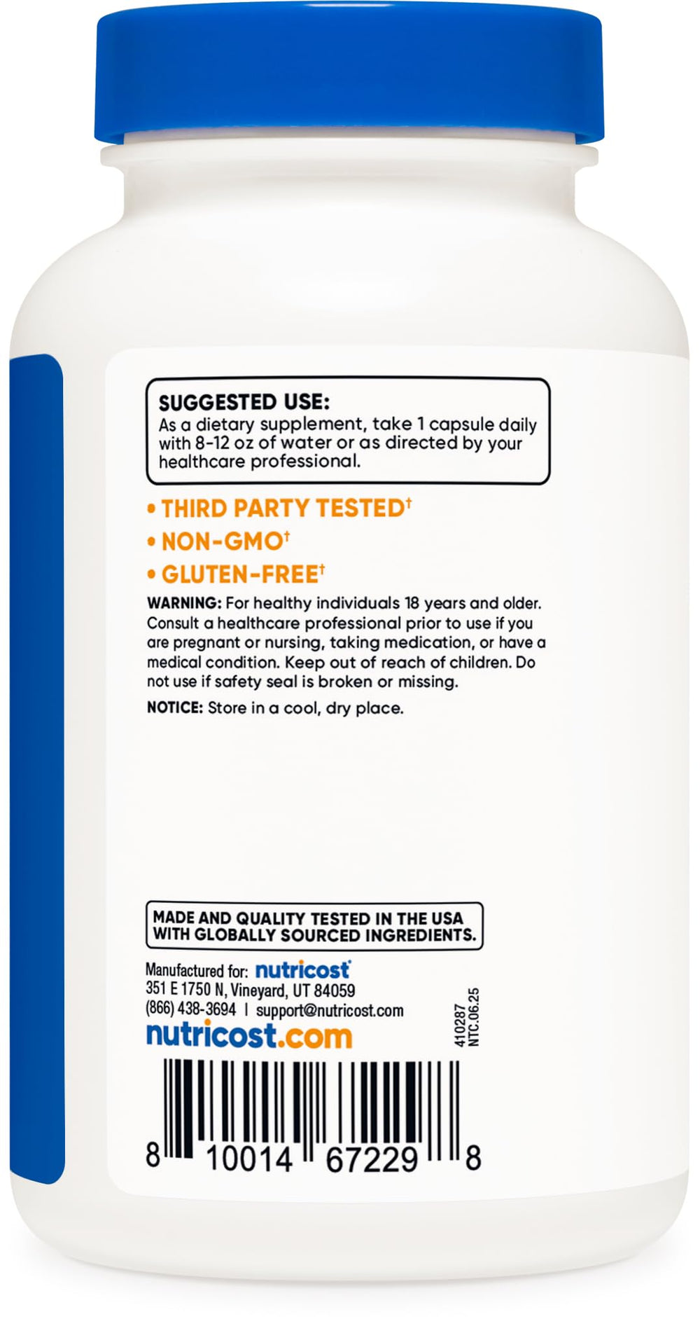 GMP compliant facility where Nutricost Gotu Kola is manufactured