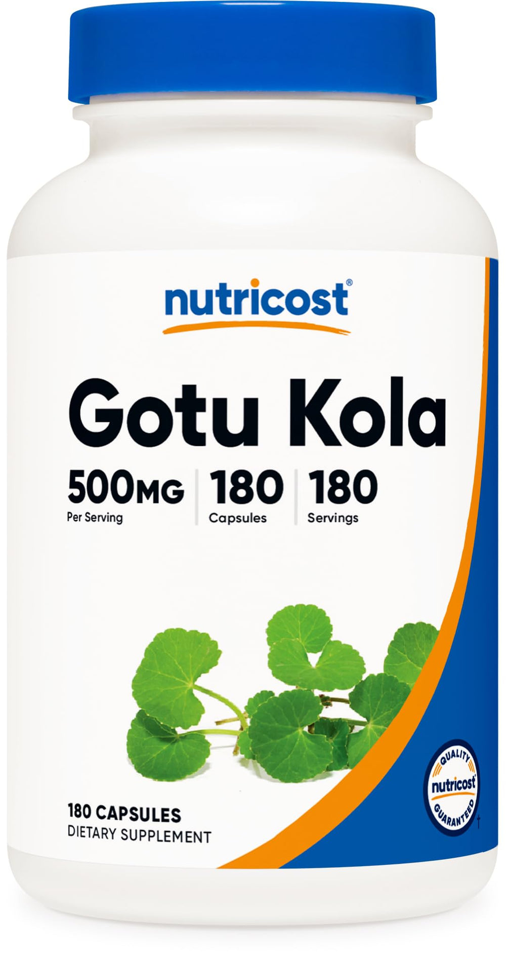Nutricost Gotu Kola 500 mg bottle with 180 capsules