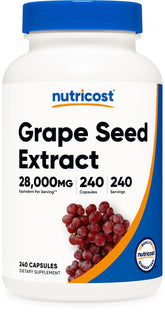 Nutricost Grape Seed Extract bottle front view showing 240 capsules