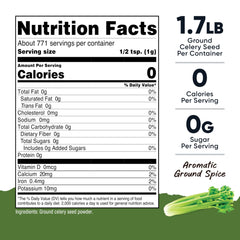 Close-up of finely ground celery seed texture