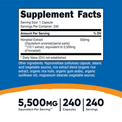 Close-up of Horsetail Extract Capsules