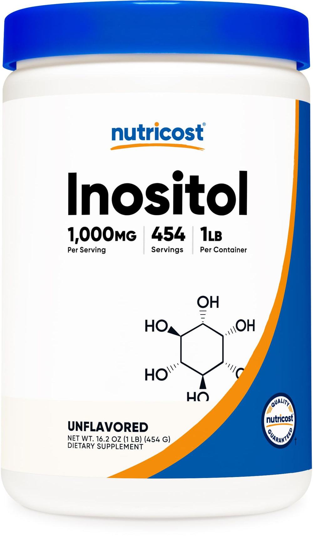 Nutricost Inositol Powder 454g bottle with scoop