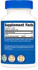 GMP-compliant facility logo next to Nutricost Iodine product