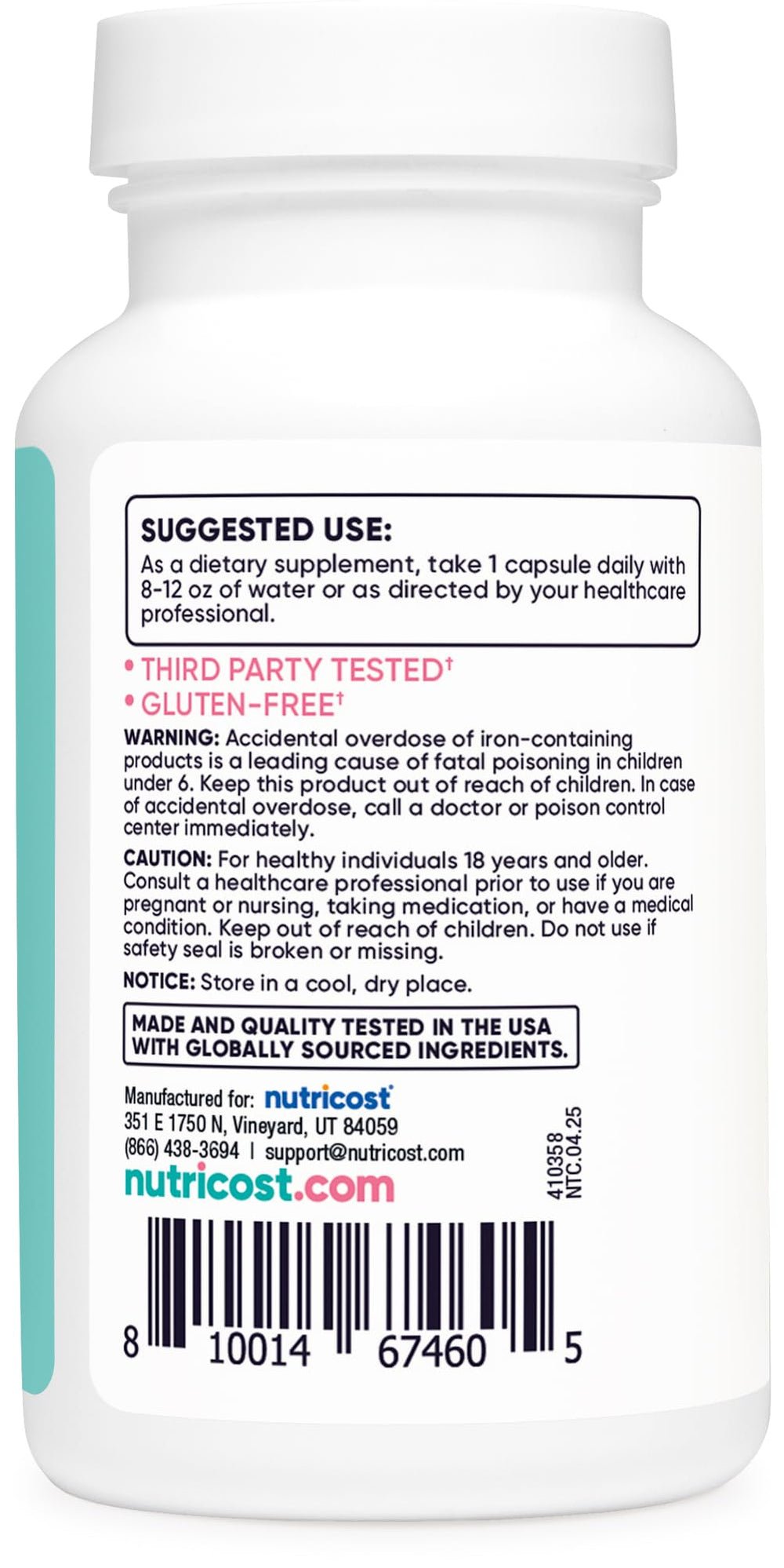 Packaging showing Non-GMO and Gluten Free attributes